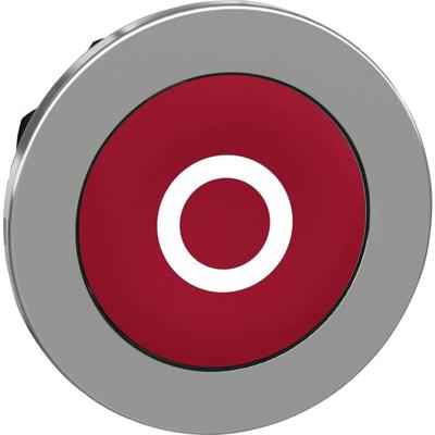 Schneider Electric ZB4FA432 ZB4FA432 Plat, Terugstelbaar (Ø) 30.5 mm O Chroom, Rood 1 stuk(s)