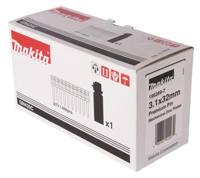 Makita 196289-7 Betonnagel 3,1 x 32mm + gas VE=1000