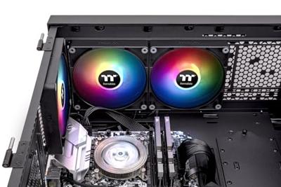 Thermaltake CL-F150-PL14SW-A PC-ventilator Zwart, Transparant, RGB (b x h x d) 140 x 140 x 25 mm