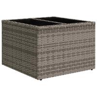 6-delige Loungeset met kussens poly rattan grijs - thumbnail
