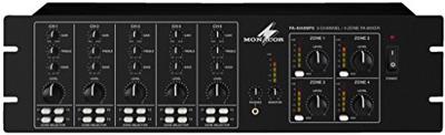 Monacor PA-4040MPX PA-voorversterker 4-kanaals 4 zones