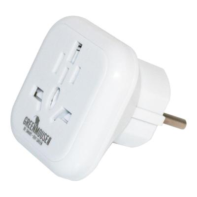 Greenmouse Travel Adapter World To Europe Wit