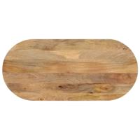 Tafelblad ovaal 140x60x2,5 cm massief mangohout - thumbnail