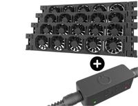 Heatfan 5 - radiatorventilator quattro - zwart + smart sensor - thumbnail