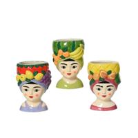 Bloempot Vrouw met fruit 8,5x8,5x13,5cm - thumbnail