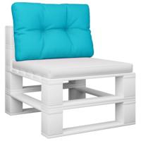VidaXL Palletkussen 50x40x12 cm stof turquoise - thumbnail