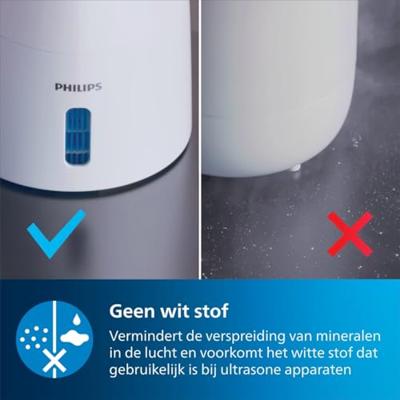 Philips 2000 series HU2716/10 luchtbevochtiger Ultrasonic 2 l 17 W Roségoud, Wit