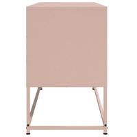 Tv-meubel 100,5x39x60,5 cm staal roze - thumbnail