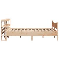 Bedframe met hoofdbord massief grenenhout 140x190 cm - thumbnail
