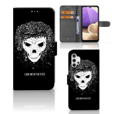 Telefoonhoesje met Naam Samsung Galaxy A32 4G Skull Hair Telefoonhoesje met Naam Samsung Galaxy A32 4G Skull Hair