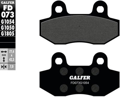 GALFER remblokken "fd073" brake pad fd 073 g1054 organic