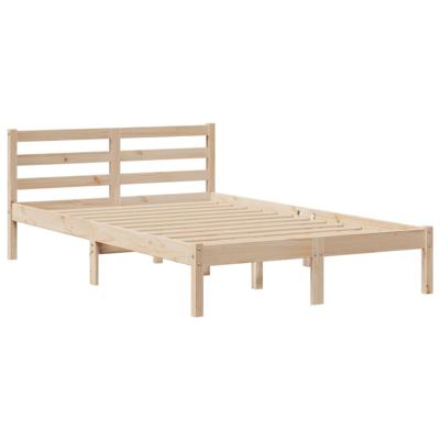Bed met boekenkast zonder matras massief grenenhout 135x190 cm - thumbnail