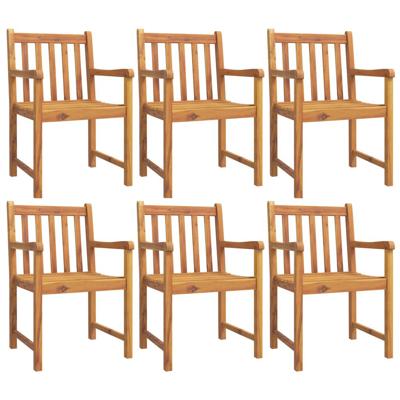 Tuinstoelen 6 st 56x55,5x90 cm massief acaciahout