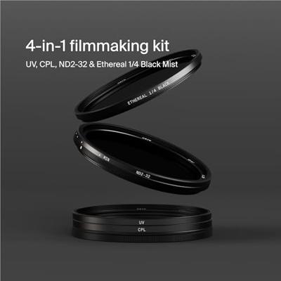 Urth 72mm Cinematic Filter Kit Plus+ (UV, CPL, ND32, Ethereal 1/4 Black Mist) Urth 72mm Cinematic Filter Kit Plus+ (UV, CPL, ND32, Ethereal 1/4 Black Mist)