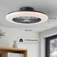 Brilliant Zwarte ventilatorSalerno met RGB functie - G60020/06 - thumbnail