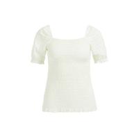WE Fashion top met ruches wit - thumbnail