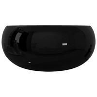 VidaXL Wastafel rond 40x15 cm keramiek zwart - thumbnail