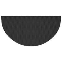 Tuintafel 100x50x75 cm poly rattan zwart - thumbnail