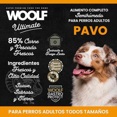 WOOLF Ultimate soft Turkey - halfvochtig hondenvoer - 1kg