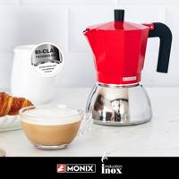 Italiaanse Koffiepot BRA INOX RED 6T Rood Roestvrij staal 6 Kopjes - thumbnail