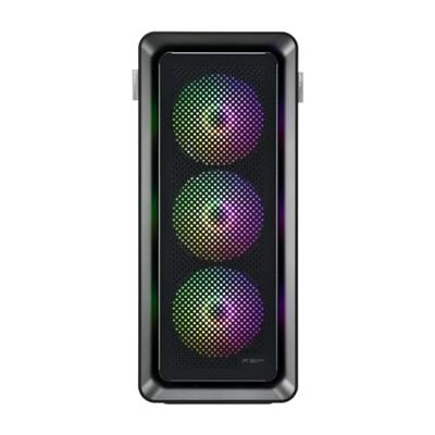 FSP Fortron CUT593P Tower Gaming-behuizing Zwart 4 voorgeïnstalleerde LED-ventilators, Stoffilter, Zijvenster FSP Fortron CUT593P Tower Gaming-behuizing Zwart 4 voorgeïnstalleerde LED-ventilators, Stoffilter, Zijvenster