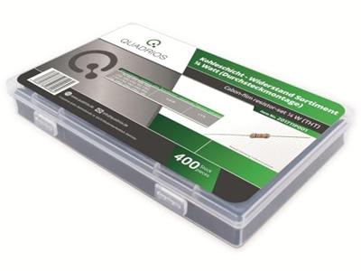 Quadrios 201711P001 201711P001 Koolfilmweerstand assortiment Axiaal bedraad 0.25 W 5 % 400 stuk(s)