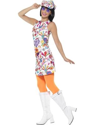 60&apos;s Groovy Chick Kostuum