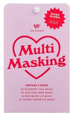Yes Studio verzorgingsmaskers dames/meisjes roze 8 delig
