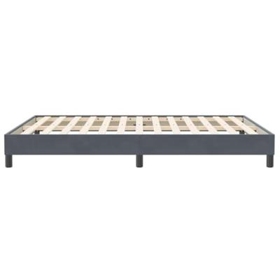 Bedframe zonder matras 160x210 cm fluweel donkergrijs