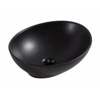 Waskom Sanilux Vienna Keramiek 40,5x33x14 cm Mat Zwart - thumbnail