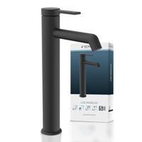 Schutte LOS ANGELES Wastafelkraan voor opzetwastafel | Mat zwart - 33116 - thumbnail