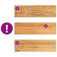 Vensterbanken 2 st 70x20x2 cm massief eikenhout lichtbruin - thumbnail