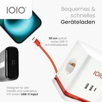 IOIO contactdoos SW1000, 3 stopcontacten en 3 USB-poorten, kubus, wit - thumbnail