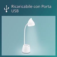 Philips LED Hat DSK213 PT 8719514443778 Tafellamp met accu LED LED 4.5 W Wit - thumbnail