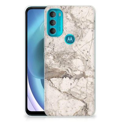 Motorola Moto G71 5G | TPU | Siliconen hoesje | Marmer Beige Motorola Moto G71 5G | TPU | Siliconen hoesje | Marmer Beige