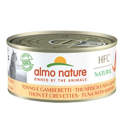 Almo Nature HFC Natural tonijn met garnalen natvoer kat (150 g) 12 x 150 g