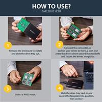 StarTech.com Dubbele sleuf schijfbehuizing voor M.2 NGFF SATA SSDs USB 3.1 (10Gbps) RAID - thumbnail