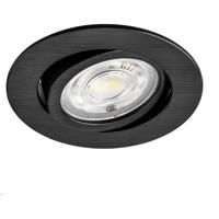 LED Inbouwspot - Brinton - 7W 630lm 38D - Dimbaar - 865 Helder/Koud Wit 6500K - Rond - Zwart - thumbnail
