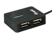 Equip USB-Hub USB 2.0-hub 2 poorten Zwart - thumbnail