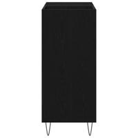 Platenkast met plank Zwart eiken 85 x 38 x 89 cm Bewerkt hout - thumbnail