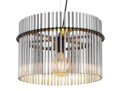 Globo Zwarte hanglampGorley met smoke glas Ø 40cm - 15698H