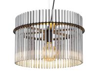 Globo Zwarte hanglampGorley met smoke glas Ø 40cm - 15698H - thumbnail