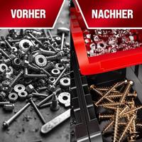 Gereedschapswand Zwart Rood 43-delig Stapelboxen - thumbnail