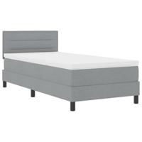 Boxspringbed met matras met matras Lichtgrijs 90 x 190 cm Stof - thumbnail