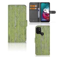 Motorola Moto G10 | G20 | G30 | Book Style Case | Green Wood - thumbnail