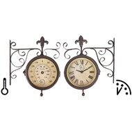 Stationsklok met thermometer / Esschert Design