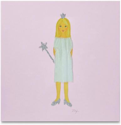 Ziegfeld schilderij Prinses Lu meisjes 30 cm canvas roze Ziegfeld schilderij Prinses Lu meisjes 30 cm canvas roze