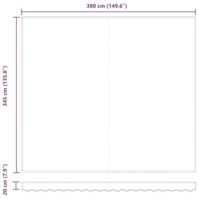 VidaXL Vervangingsdoek voor zonnescherm rood 380 x 345 cm polyester