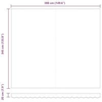VidaXL Vervangingsdoek voor zonnescherm wit 380 x 345 cm polyester - thumbnail