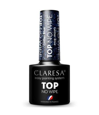 Claresa top coat no wipe glitter blue 5ml
